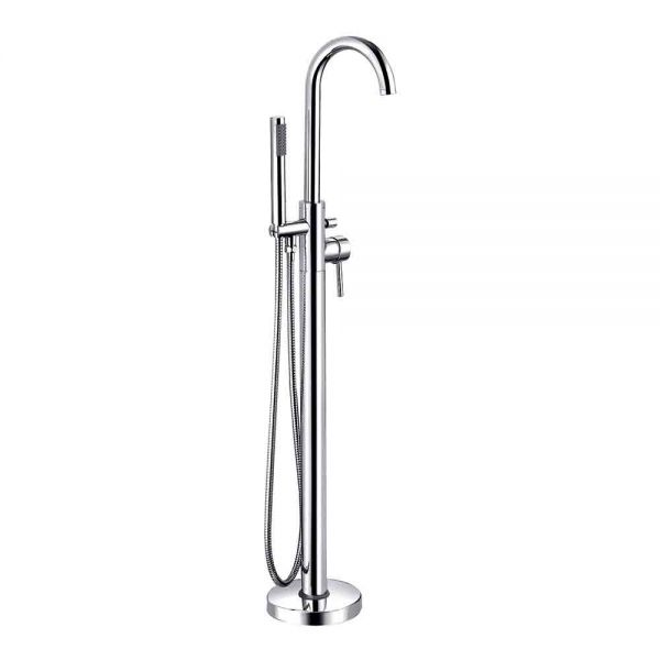 Hartland Harlech Chrome Floor Standing Bath Shower Mixer Tap