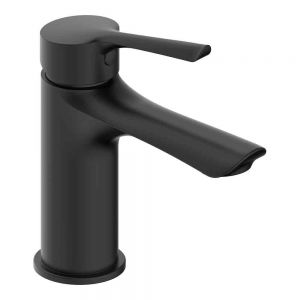 Hartland Nefyn Black Mono Basin Mixer Tap with Click Clack Waste