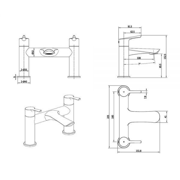 Hartland Nefyn Black Bath Filler Tap #2