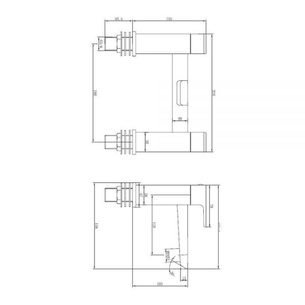 Hartland Swansea Black Bath Filler Tap #2