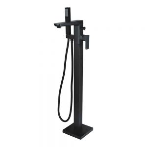 Hartland Swansea Black Floor Standing Bath Shower Mixer Tap