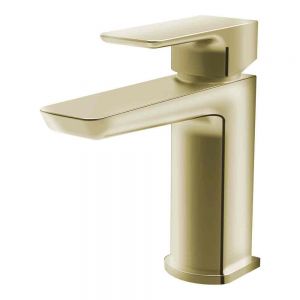 Hartland Swansea Brushed Brass Mono Basin Mixer Tap with Click Clack Waste