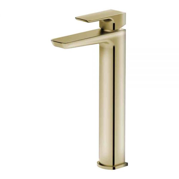 Hartland Swansea Brushed Brass Tall Basin Mixer Tap