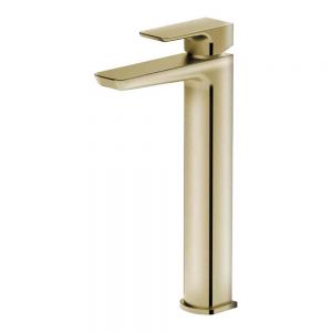 Hartland Swansea Brushed Brass Tall Basin Mixer Tap