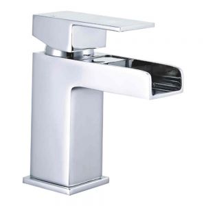 Hartland Cartdiff Waterfall Chrome Mono Basin Mixer Tap with Click Clack Waste