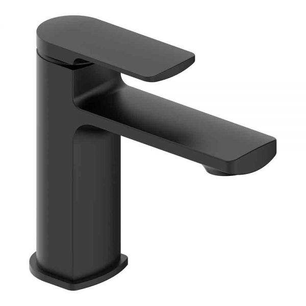 Hartland Wrexham Black Mono Basin Mixer Tap with Click Clack Waste