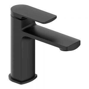 Hartland Wrexham Black Mono Basin Mixer Tap with Click Clack Waste
