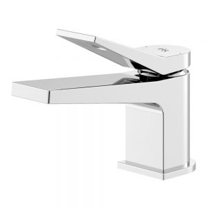 Hudson Reed Soar Chrome Mini Basin Mixer Tap with Push Button Waste