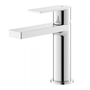 Hudson Reed Sottile Chrome Mono Basin Mixer Tap with Push Button Waste