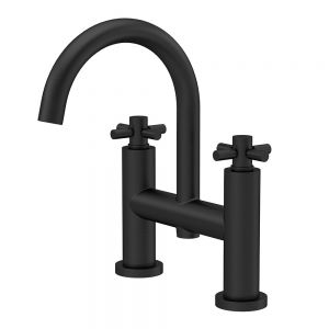 Hudson Reed Tec Crosshead Black Bath Filler Tap