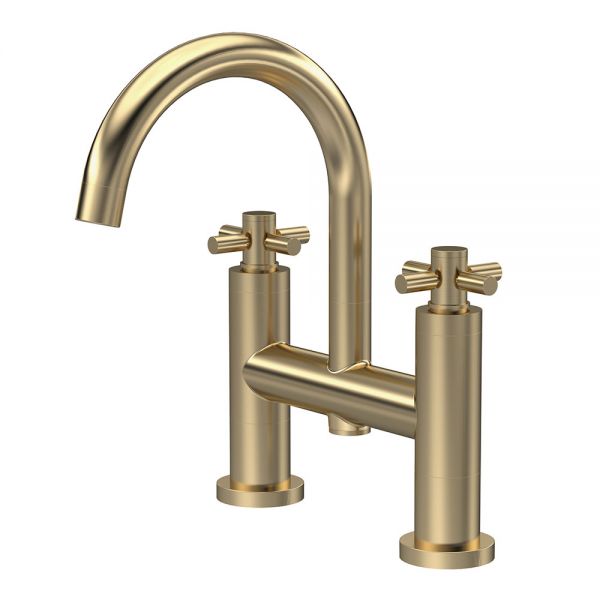 Hudson Reed Tec Crosshead Brushed Brass Bath Filler Tap
