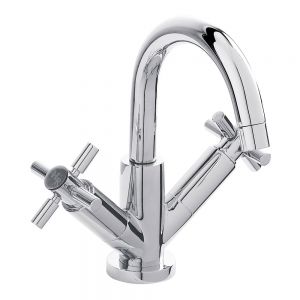 Hudson Reed Tec Crosshead Chrome Mono Basin Mixer Tap with Waste