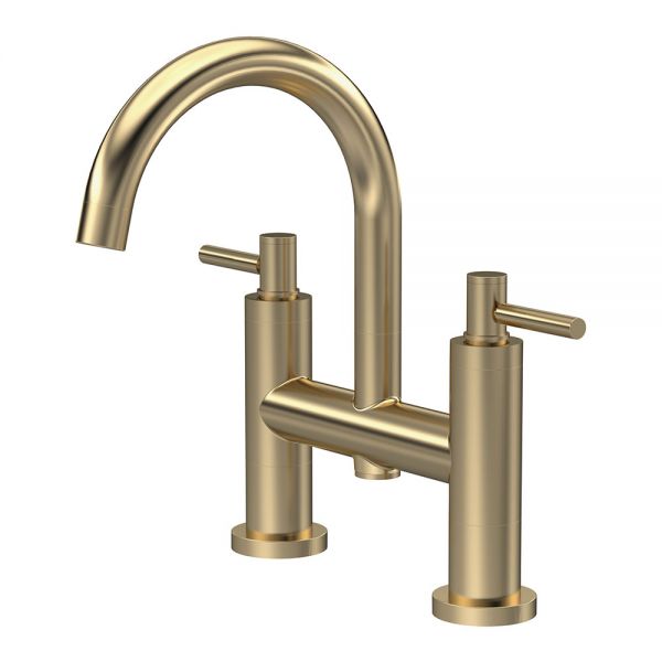Hudson Reed Tec Lever Brushed Brass Bath Filler Tap