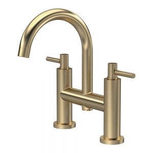 Hudson Reed Tec Lever Brushed Brass Bath Filler Tap