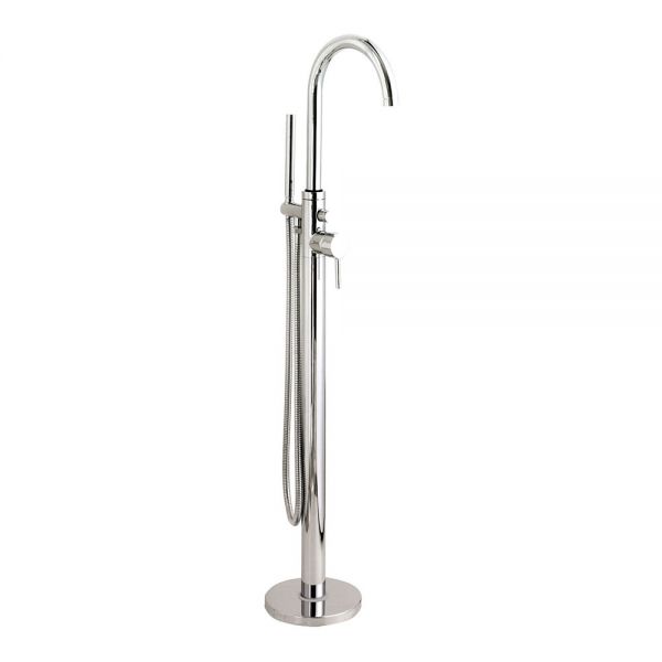 Hudson Reed Tec Lever Chrome Floor Standing Bath Shower Mixer Tap