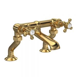 Hudson Reed Topaz Crosshead Brushed Brass Bath Filler Tap