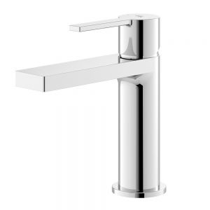 Hudson Reed Willow Chrome Mono Basin Mixer Tap with Push Button Waste