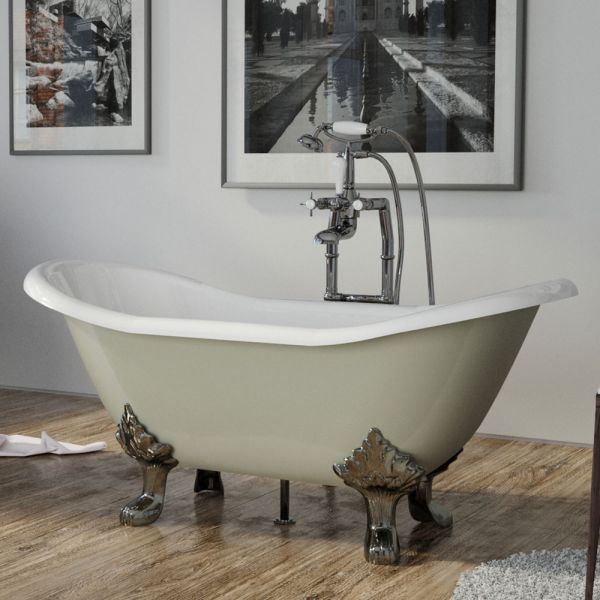 Hurlingham Byron Freestanding Cast Iron Bath 1560 x 765mm 2TH