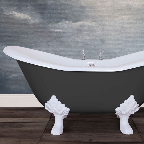 Hurlingham Byron Freestanding Cast Iron Bath 1560 x 765mm 2TH #3