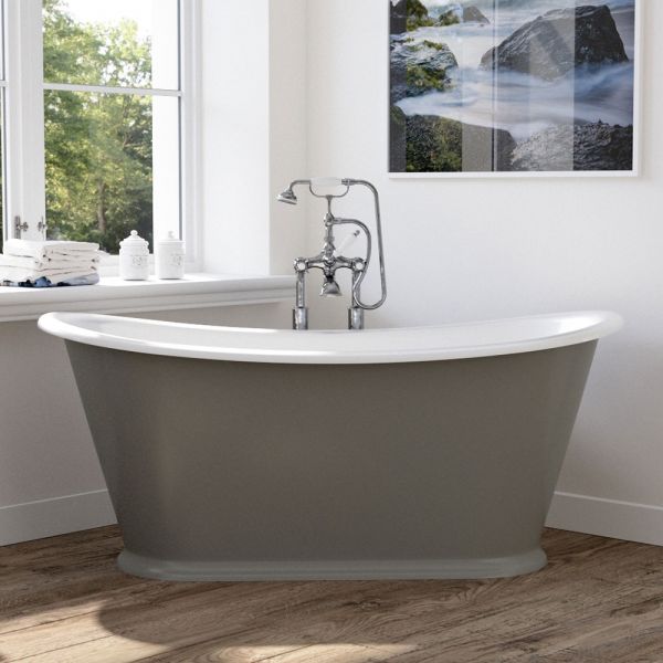 Hurlingham Caravel Bateau Freestanding Cast Iron Bath 1675 x 720mm