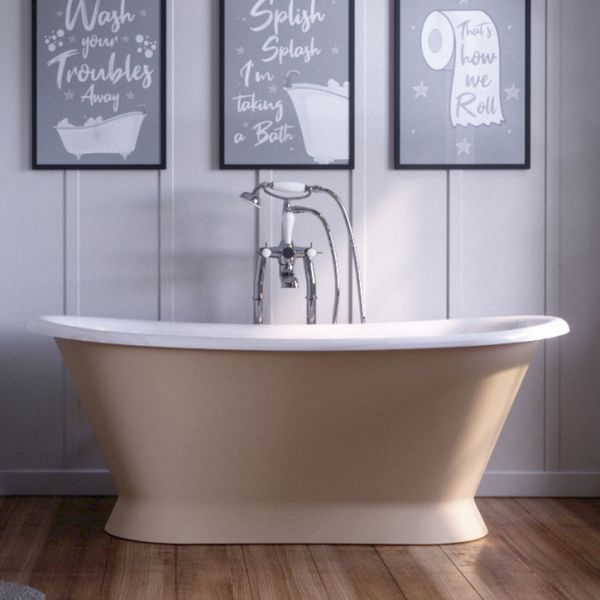 Hurlingham Chaucer Freestanding Cast Iron Bath 1680 x 760mm 2TH