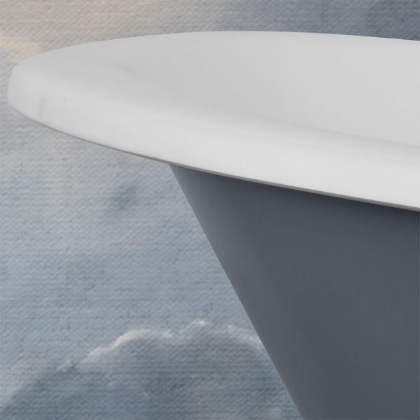 Hurlingham Marlowe Freestanding Cast Iron Slipper Bath 1700 x 780mm 2TH #4