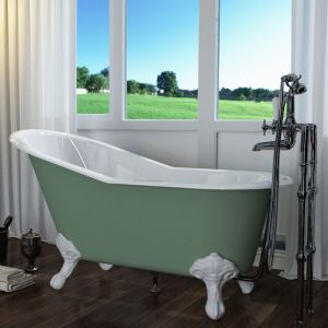 Hurlingham Marlowe Freestanding Cast Iron Slipper Bath 1700 x 780mm 2TH