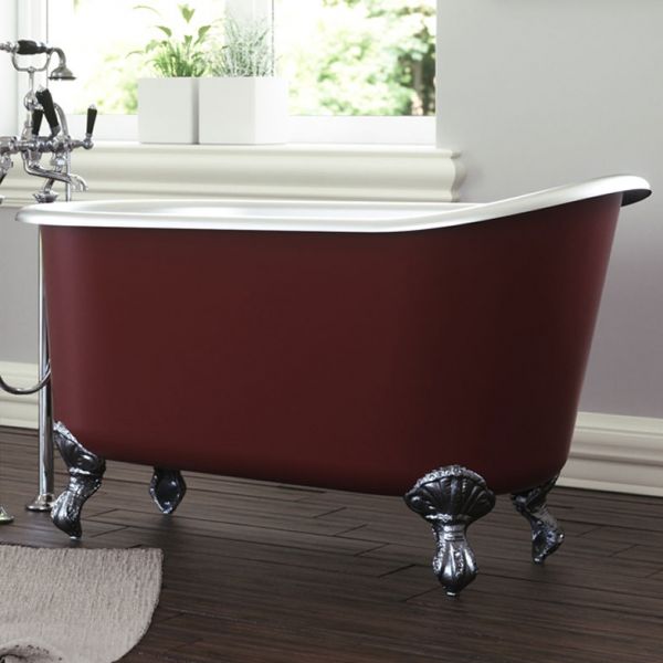 Hurlingham Shelley Freestanding Cast Iron Slipper Bath 1370 x 730mm #3