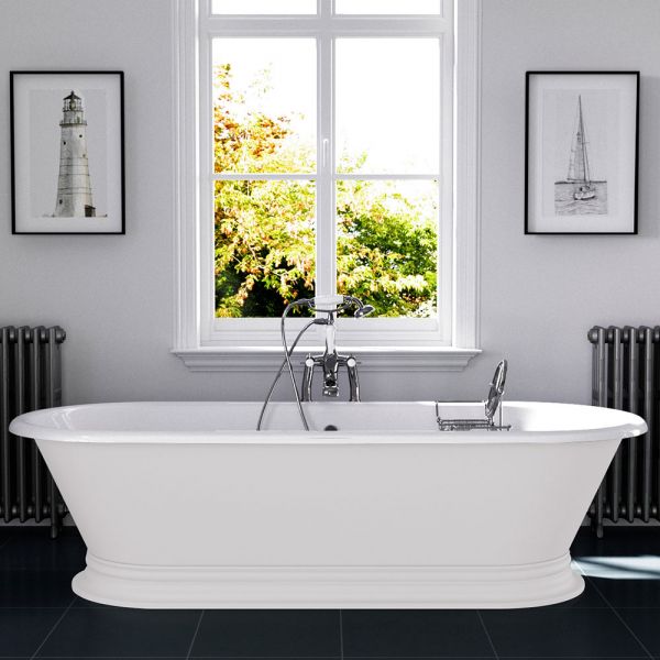 Hurlingham Shikara Freestanding Cast Iron Bath 1820 x 810mm 2TH #5