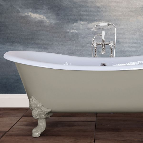 Hurlingham Tebb Freestanding Cast Iron Bath 1840 x 790mm #4