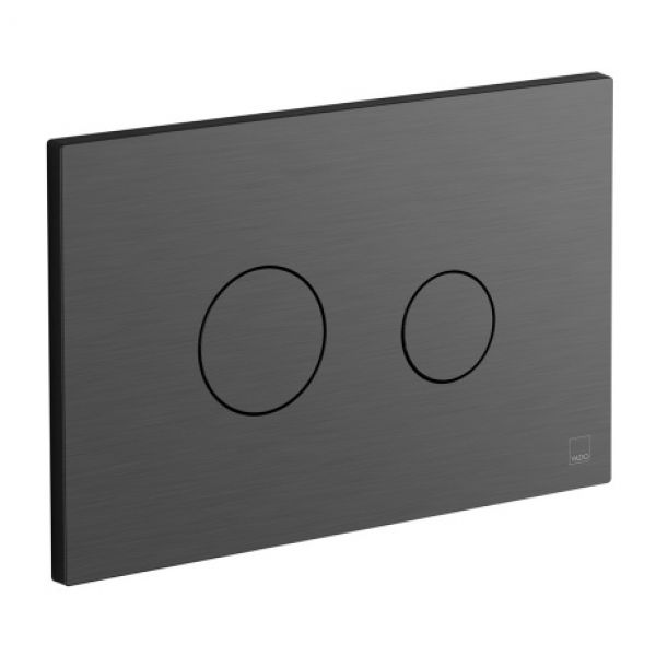 Vado Individual Round Dual Flush Plate Brushed Black