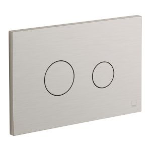 Vado Individual Round Dual Flush Plate Brushed Nickel