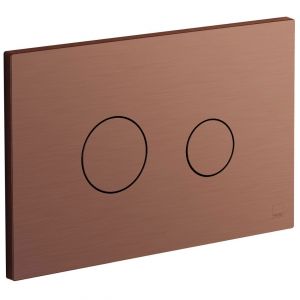 Vado Individual Round Dual Flush Plate Brushed Bronze