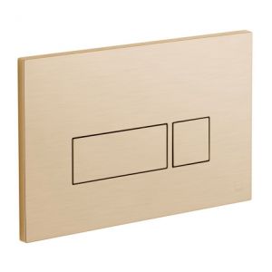 Vado Individual Square Dual Flush Plate Brushed Gold