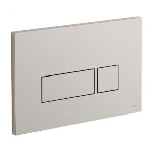 Vado Individual Square Dual Flush Plate Brushed Nickel