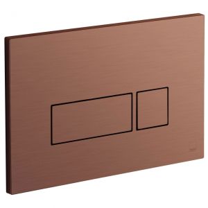 Vado Individual Square Dual Flush Plate Brushed Bronze
