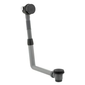 Vado Individual Brushed Black Overflow Bath Filler Waste