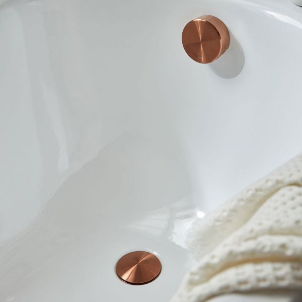 Vado Individual Brushed Bronze Overflow Bath Filler Waste #3