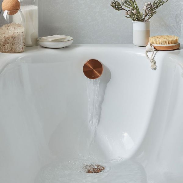 Vado Individual Brushed Bronze Overflow Bath Filler Waste #2