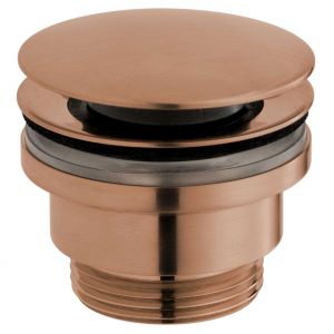 Vado Individual Brushed Bronze Universal Clic Clac Basin Waste