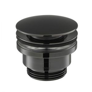 Vado Individual Omika Noir Polished Black Universal Clic Clac Basin Waste