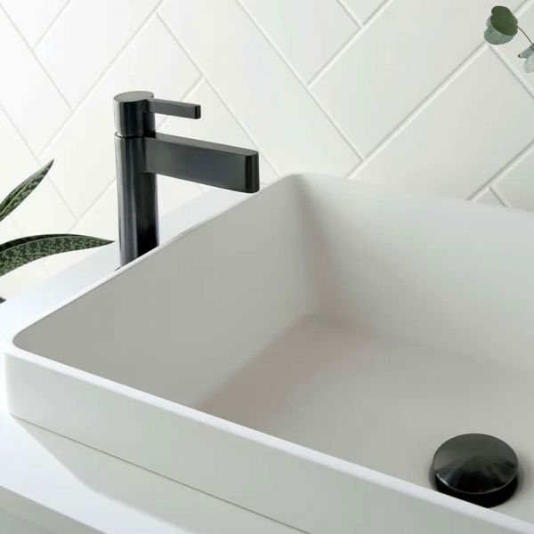 Vado Individual Edit Brushed Black Mono Basin Mixer Tap #2