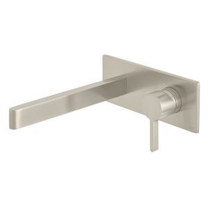 Vado Individual Edit Brushed Nickel Wall Mounted Basin Mixer Tap