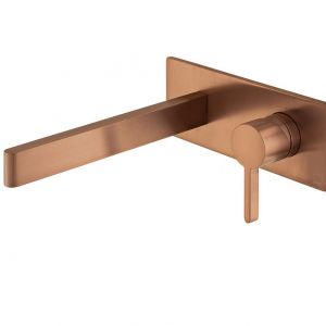 Vado Individual Edit Brushed Bronze Wall Mounted Basin Mixer Tap