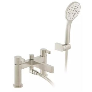 Vado Individual Edit Brushed Nickel Bath Shower Mixer Tap