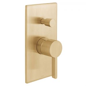 Vado Individual Edit Brushed Gold Two Outlet Manual Shower Valve