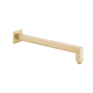 Vado Individual Brushed Gold Square Wall Mounted Shower Arm