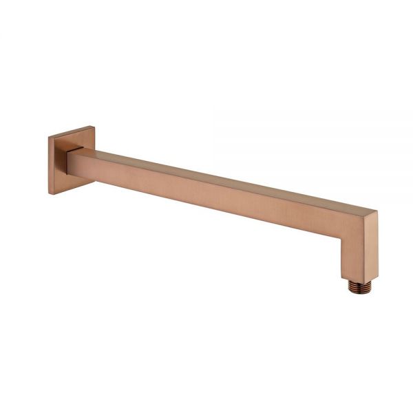 Vado Individual Brushed Bronze Square Wall Mounted Shower Arm
