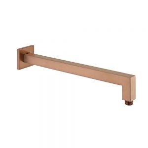 Vado Individual Brushed Bronze Square Wall Mounted Shower Arm