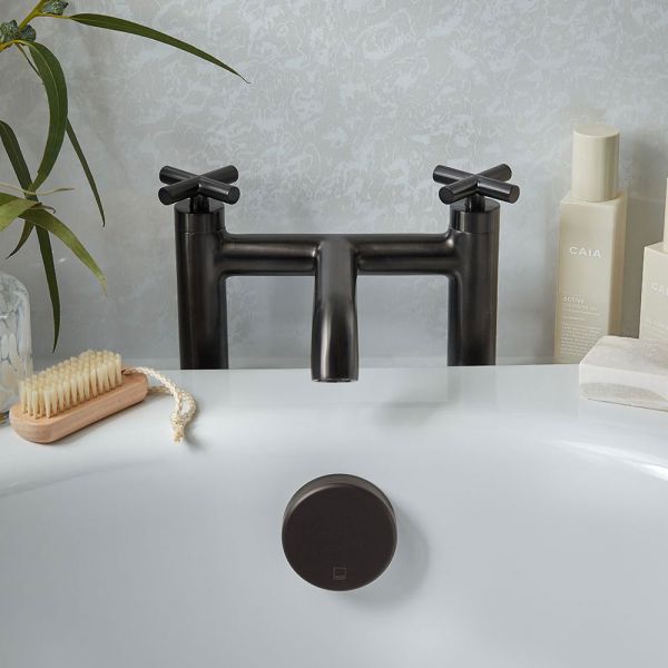 Vado Individual Elements Brushed Black Bath Filler Tap #3